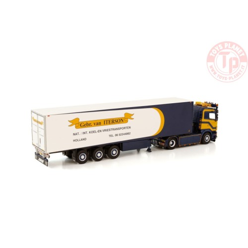SCANIA R5 FLAT ROOF 4X2 REEFER TRAILER - 3 AXLE - GEBR. VAN ITERSON WSI 01-3434 WSI MODELS