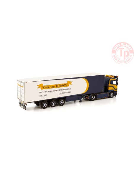 SCANIA R5 FLAT ROOF 4X2 REEFER TRAILER - 3 AXLE - GEBR. VAN ITERSON WSI 01-3434 WSI MODELS SCANIA R5 FLAT ROOF 4X2 REEFER TRAILER - 3 AXLE - GEBR. VAN ITERSON WSI 01-3434 WSI MODELS