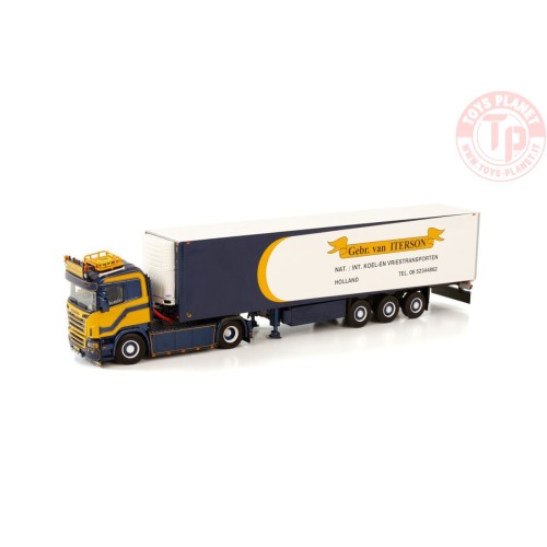 SCANIA R5 FLAT ROOF 4X2 REEFER TRAILER - 3 AXLE - GEBR. VAN ITERSON WSI 01-3434 WSI MODELS