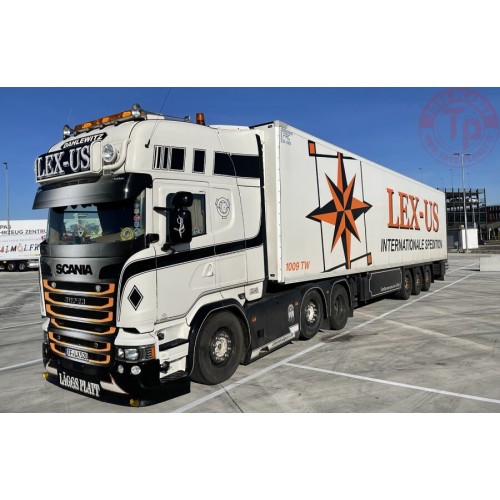 SCANIA STREAMLINE TOPLINE 6X2 TWIN STEER REEFER TRAILER - 3 AXLE - LEX-US WSI 01-3790 WSI MODELS