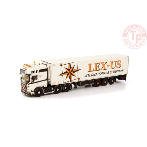 SCANIA STREAMLINE TOPLINE 6X2 TWIN STEER REEFER TRAILER - 3 AXLE - LEX-US WSI 01-3790 WSI MODELS