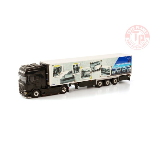 SCANIA R STREAMLINE TOPLINE 4X2 REEFER TRAILER - 3 AXLE BAJARD ET FILS WSI 01-3830 WSI MODELS
