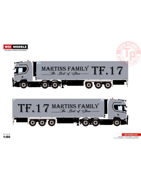 SCANIA S HIGHLINE CS20H 6X2 TAG AXLE REEFER TRAILER - 3 AXLE - TF 17 WSI 01-3743 WSI MODELS SCANIA S HIGHLINE CS20H 6X2 TAG AXLE REEFER TRAILER - 3 AXLE - TF 17 WSI 01-3743 WSI MODELS