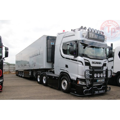 SCANIA S HIGHLINE CS20H 6X2 TAG AXLE REEFER TRAILER - 3 AXLE - TF 17 WSI 01-3743 WSI MODELS