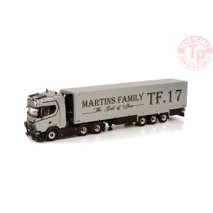 SCANIA S HIGHLINE CS20H 6X2 TAG AXLE REEFER TRAILER - 3 AXLE - TF 17 WSI 01-3743 WSI MODELS