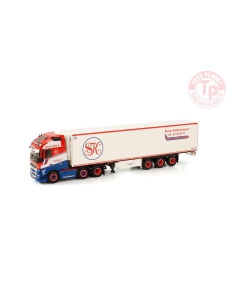 VOLVO FH5 GLOBETROTTER XL 6X2 TWIN STEER REEFER TRAILER - 3 AXLE SKIVE WSI 01-3716 WSI MODELS