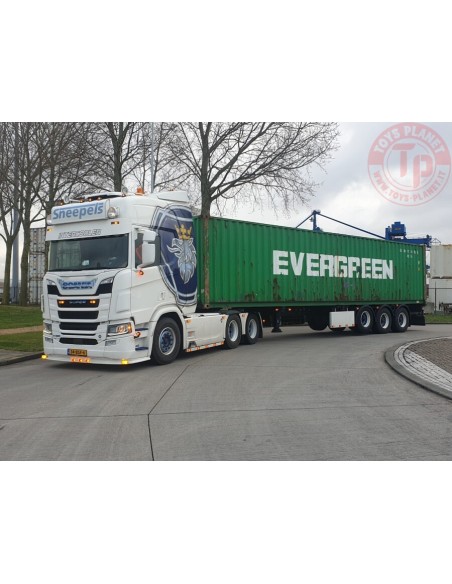 SCANIA R HIGHLINE 6X2 TAG AXLE CONTAINER TRAILER - 3 AXLE WITH 45 FT CONTAINER SNEEPELS TRANSPORT WSI 01-3792 WSI MODELS SCANIA R HIGHLINE 6X2 TAG AXLE CONTAINER TRAILER - 3 AXLE WITH 45 FT CONTAINER SNEEPELS TRANSPORT WSI 01-3792 WSI MODELS