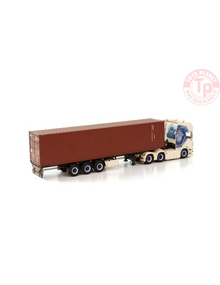 SCANIA R HIGHLINE 6X2 TAG AXLE CONTAINER TRAILER - 3 AXLE WITH 45 FT CONTAINER SNEEPELS TRANSPORT WSI 01-3792 WSI MODELS SCANIA R HIGHLINE 6X2 TAG AXLE CONTAINER TRAILER - 3 AXLE WITH 45 FT CONTAINER SNEEPELS TRANSPORT WSI 01-3792 WSI MODELS