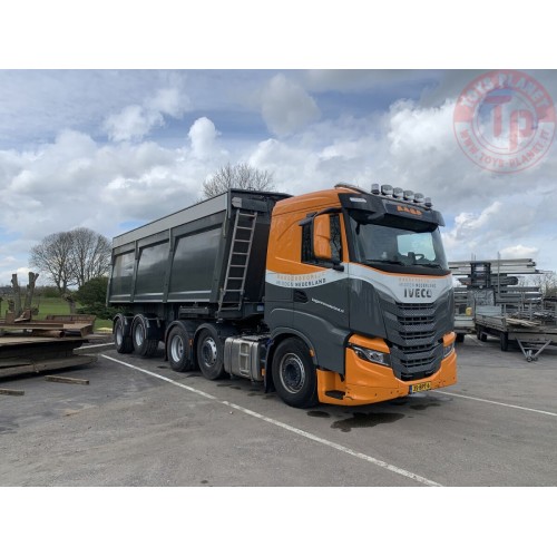 IVECO S-WAY 6X2 TWINSTEER TIPPER TRAILER - 2 AXLE - BAGGERBEDRIJF MIDDEN NEDERLAND WSI 01-3539 WSI MODELS
