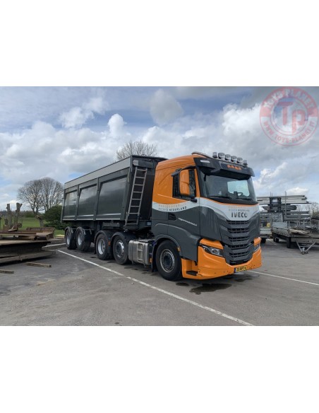IVECO S-WAY 6X2 TWINSTEER TIPPER TRAILER - 2 AXLE - BAGGERBEDRIJF MIDDEN NEDERLAND WSI 01-3539 WSI MODELS