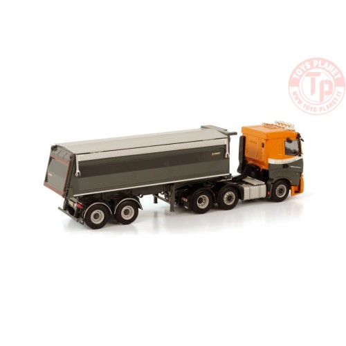 IVECO S-WAY 6X2 TWINSTEER TIPPER TRAILER - 2 AXLE - BAGGERBEDRIJF MIDDEN NEDERLAND WSI 01-3539 WSI MODELS