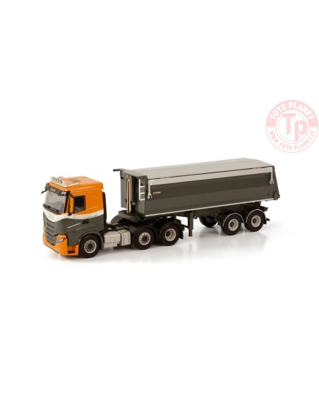 IVECO S-WAY 6X2 TWINSTEER TIPPER TRAILER - 2 AXLE - BAGGERBEDRIJF MIDDEN NEDERLAND WSI 01-3539 WSI MODELS