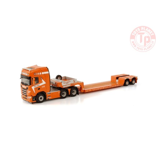 SCANIA S HIGHLINE CS20H 6X2 TAG AXLE LOW LOADER EURO - 2 AXLE - TAGE E.NIELSEN WSI 01-3861 WSI MODELS