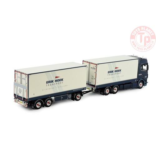 Scania 660S-V8 motorwagen met 3-assige schamelaanhanger Erik Hoek Transport TEKNO 83028 TEKNO