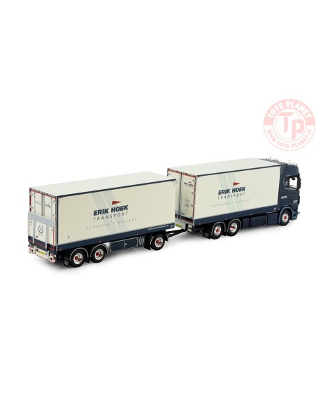 Scania 660S-V8 motorwagen met 3-assige schamelaanhanger Erik Hoek Transport TEKNO 83028 TEKNO