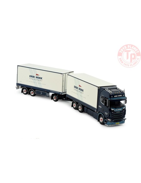 Scania 660S-V8 motorwagen met 3-assige schamelaanhanger Erik Hoek Transport TEKNO 83028 TEKNO