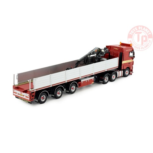 DAF XF Space Cab 6x2 met 3-assige stenenoplegger Post & Zn H.N. TEKNO 82660 TEKNO