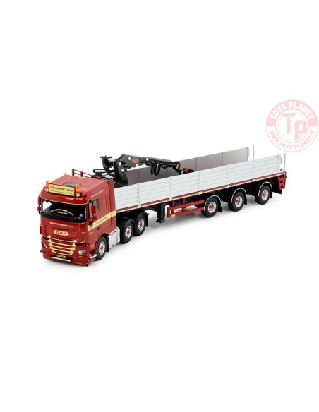 DAF XF Space Cab 6x2 met 3-assige stenenoplegger Post & Zn H.N. TEKNO 82660 TEKNO