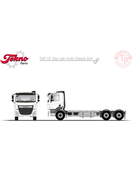 DAF CF day cab multi chassis 6x4 kit TEKNO 81371 TEKNO