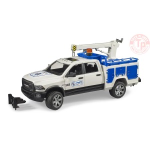 RAM 2500 Service Truck con gru e lampeggiante BRUDER 02509 BRUDER