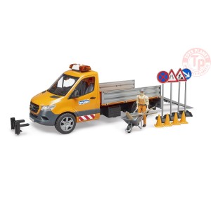 Veicolo comunale MB Sprinter con modulo luci e suoni, conducente e accessori BRUDER 02677 BRUDER