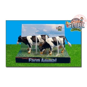 2x Mucche Bianco/Nero KIDSGLOBE 571873 ANIMALI E ACCESSORI PLASTICO