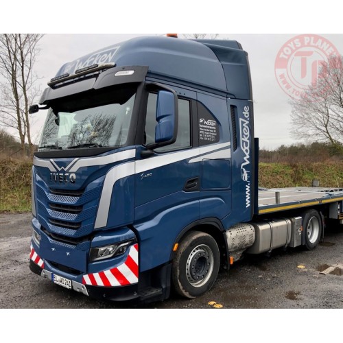 IVECO S-WAY AS HIGH 4X2 MEGATRAILER FLATBED - 3 AXLE - WOCKEN WSI 01-3884 WSI MODELS