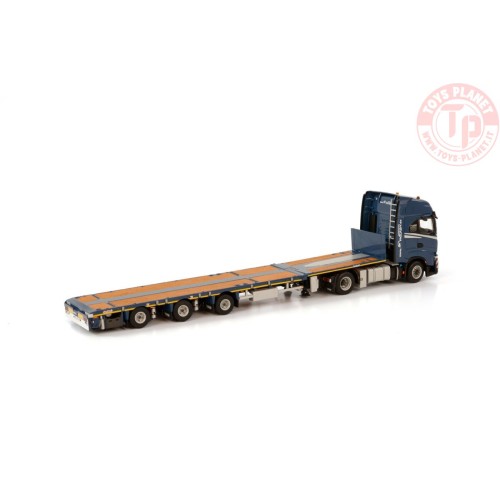 IVECO S-WAY AS HIGH 4X2 MEGATRAILER FLATBED - 3 AXLE - WOCKEN WSI 01-3884 WSI MODELS