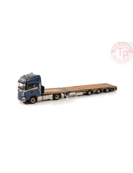 IVECO S-WAY AS HIGH 4X2 MEGATRAILER FLATBED - 3 AXLE - WOCKEN WSI 01-3884 WSI MODELS