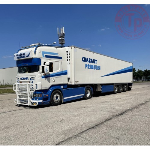 SCANIA R6 TOPLINE 4X2 REEFER TRAILER - 3 AXLE CHAZAUT PRIMEURS WSI 01-3811 WSI MODELS