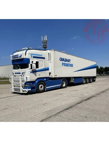SCANIA R6 TOPLINE 4X2 REEFER TRAILER - 3 AXLE CHAZAUT PRIMEURS WSI 01-3811 WSI MODELS SCANIA R6 TOPLINE 4X2 REEFER TRAILER - 3 AXLE CHAZAUT PRIMEURS WSI 01-3811 WSI MODELS