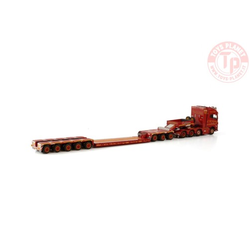VOLVO FH5 GLOBETROTTER XL 8X4 LOWLOADER - 5 AXLE + DOLLY 3 - AXLE VALLEM WSI 01-3824 WSI MODELS