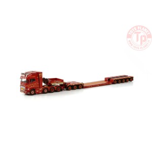 VOLVO FH5 GLOBETROTTER XL 8X4 LOWLOADER - 5 AXLE + DOLLY 3 - AXLE VALLEM WSI 01-3824 WSI MODELS
