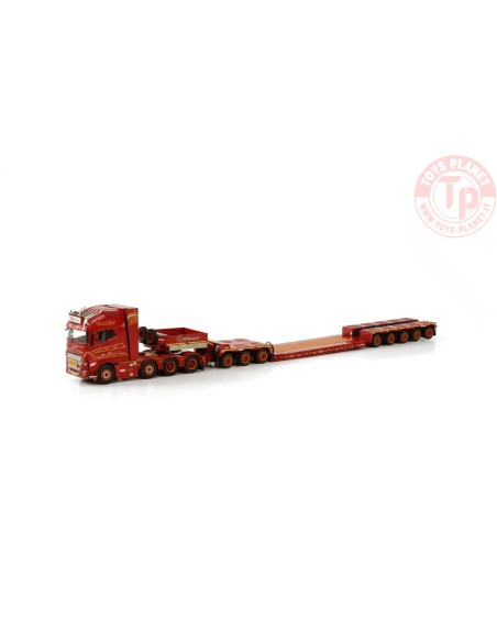 VOLVO FH5 GLOBETROTTER XL 8X4 LOWLOADER - 5 AXLE + DOLLY 3 - AXLE VALLEM WSI 01-3824 WSI MODELS