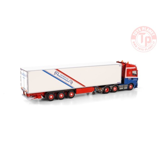 IVECO S-WAY AS HIGH 6X2 TWIN STEER REEFER TRAILER - 3 AXLE HANSTHOLM CONTAINER TRANSPORT WSI 01-3795 WSI MODELS