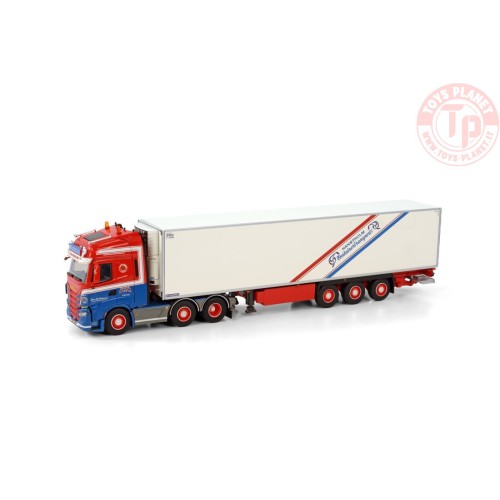 IVECO S-WAY AS HIGH 6X2 TWIN STEER REEFER TRAILER - 3 AXLE HANSTHOLM CONTAINER TRANSPORT WSI 01-3795 WSI MODELS