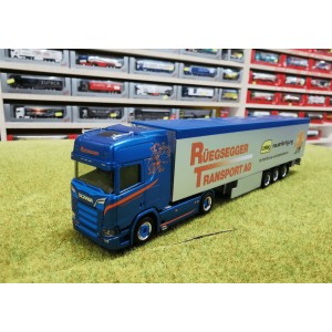 Scania CR20HD Walking Floor Semitrailer Rüegsegger HERPA 952385 HERPA 1:87