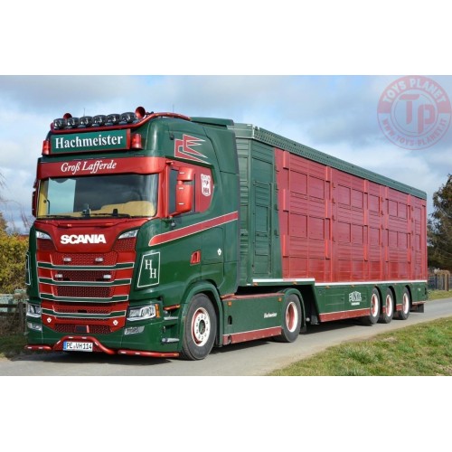Scania S Series High Roof 4x2 with Livestock trailer HACHMEISTER IMC MODELS 32-0182 IMC MODELS