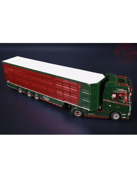 Scania S Series High Roof 4x2 with Livestock trailer HACHMEISTER IMC MODELS 32-0182 IMC MODELS