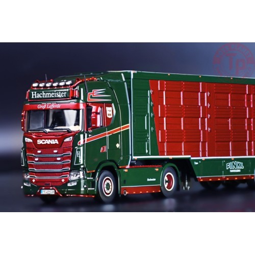 Scania S Series High Roof 4x2 with Livestock trailer HACHMEISTER IMC MODELS 32-0182 IMC MODELS