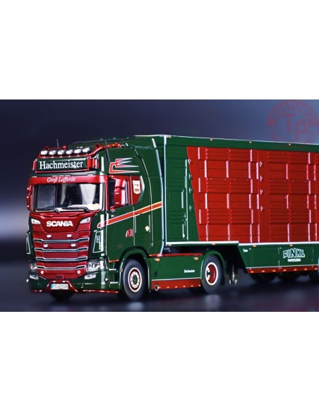 Scania S Series High Roof 4x2 with Livestock trailer HACHMEISTER IMC MODELS 32-0182 IMC MODELS