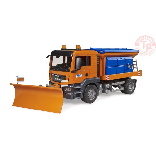 Camion spargisale MAN TGS con pala spazzaneve BRUDER 03785 BRUDER