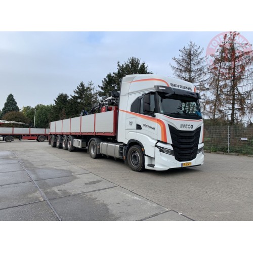 IVECO S-WAY AS HIGH 4X2 BRICK TRAILER - 3 AXLE SEVRIENS WSI 01-3519 WSI MODELS