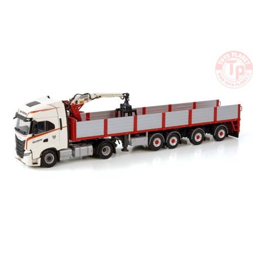 IVECO S-WAY AS HIGH 4X2 BRICK TRAILER - 3 AXLE SEVRIENS WSI 01-3519 WSI MODELS
