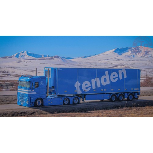 VOLVO FH5 SLEEPERCAB 6X4 REEFER TRAILER - 3 AXLE - TENDEN WSI 01-3846 WSI MODELS