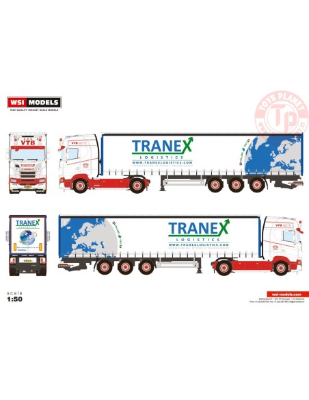 SCANIA S HIGHLINE CS20H 4X2 CURTAINSIDE TRAILER - 3 AXLE Tranex WSI 01-3856 WSI MODELS SCANIA S HIGHLINE CS20H 4X2 CURTAINSIDE TRAILER - 3 AXLE Tranex WSI 01-3856 WSI MODELS