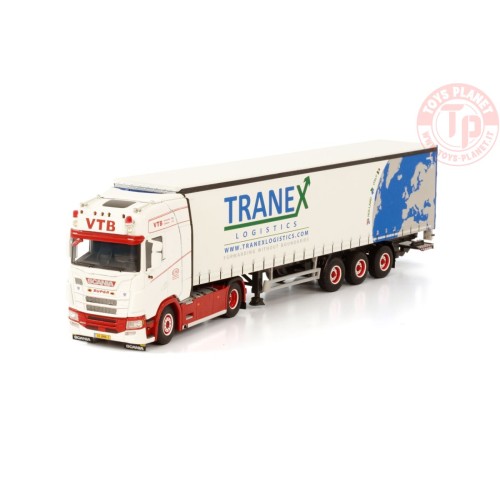 SCANIA S HIGHLINE CS20H 4X2 CURTAINSIDE TRAILER - 3 AXLE Tranex WSI 01-3856 WSI MODELS