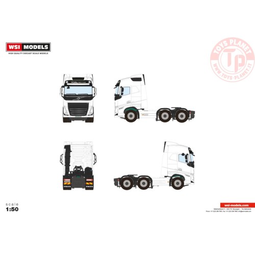 VOLVO FH5 GLOBETROTTER 6X2 TWIN STEER WHITE LINE WSI 03-2042 WSI MODELS