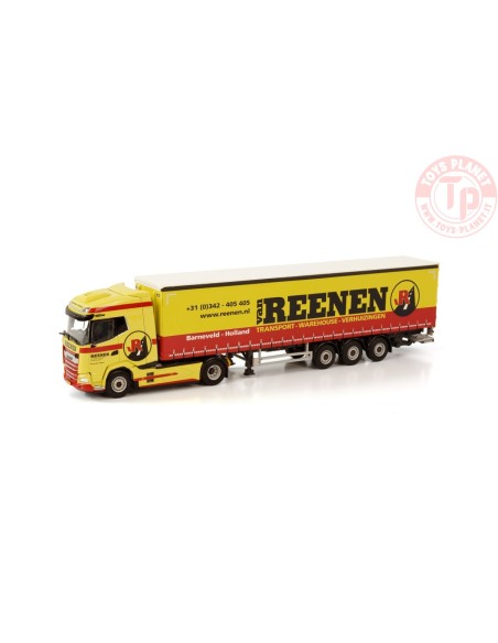 DAF XG 4X2 CURTAINSIDE TRAILER - 3 AXLE VAN REENEN WSI 01-3855 WSI MODELS