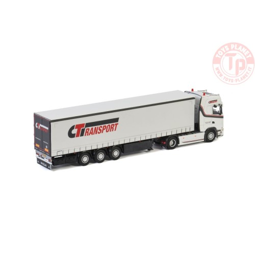 SCANIA S HIGHLINE | CS20H 4X2 CURTAINSIDE TRAILER - 3 AXLE CORNÉ TIMMER TRANSPORT WSI 01-3396 WSI MODELS